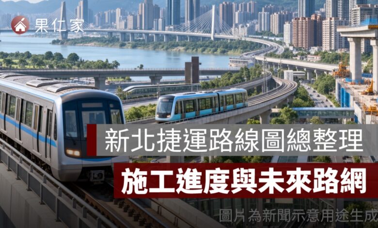 2026 新北捷運路線圖總整理：四環八線、已通車路線、施工進度與未來路網