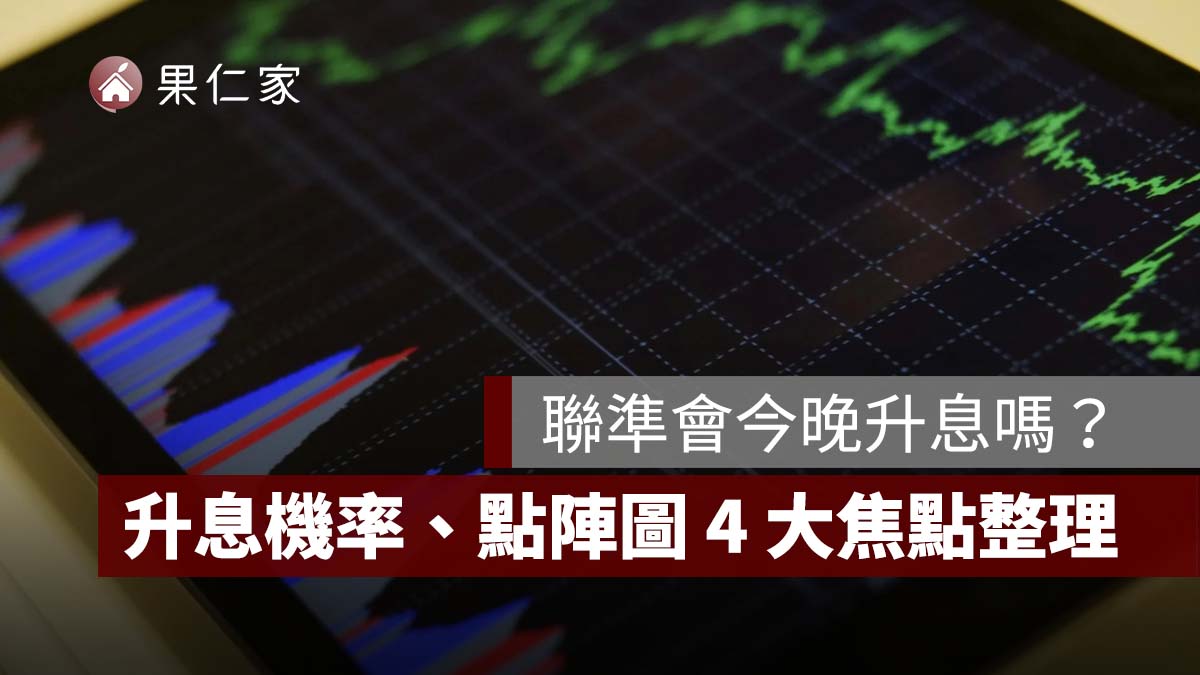聯準會今晚升息嗎?9/17 凌晨 2 點利率決議出爐,升息機率、點陣圖 4 大焦點一次看