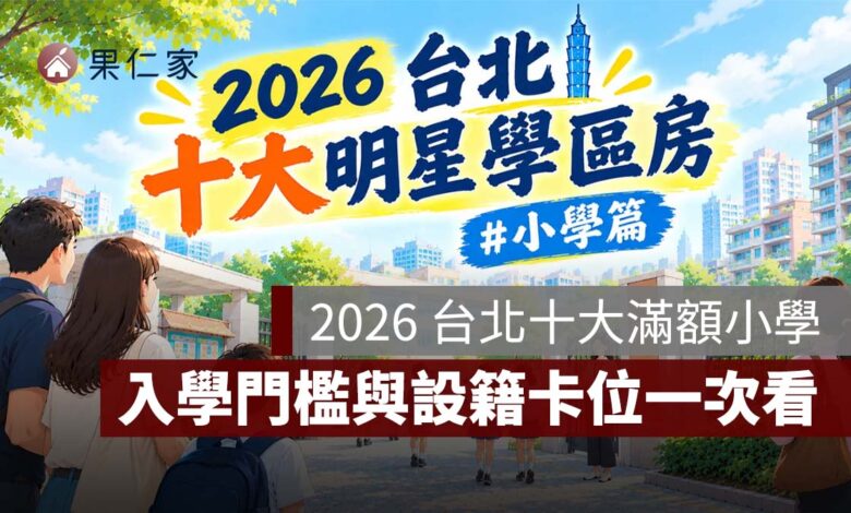 2026 台北十大滿額小學學區房：明星學區洗牌、內湖崛起！入學門檻與設籍卡位一次看（圖源：示意圖／ChatGPT）