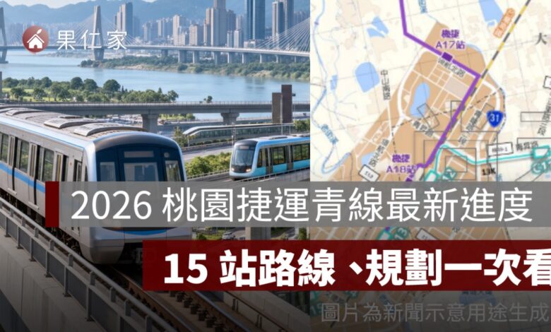 2026 桃園捷運青線最新進度：規劃 15 站串聯桃園、蘆竹、青埔，路線與中央審查一次看