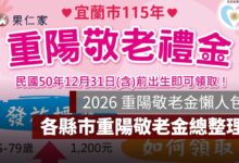 2026 重陽敬老金各縣市總整理：金額、資格、申請方式、入帳時間一次看（圖源：宜蘭市政府）