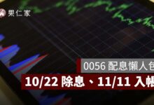 0056 配息 2026 最新：正式配 1.72 元！10/22 除息、11/11 入帳，全年配息 4.936 元
