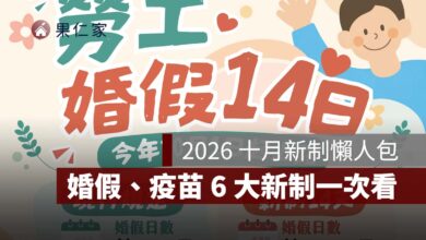 2026 十月新制懶人包：婚假 14 天、健康幣、公費疫苗、長照補助 6 大新制一次看（圖源：勞動部）