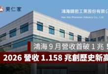 鴻海 9 月營收首破 1 兆！2026 營收 1.158 兆創歷史新高，AI 帶動 Q3 再創紀錄（圖源：鴻海官網）