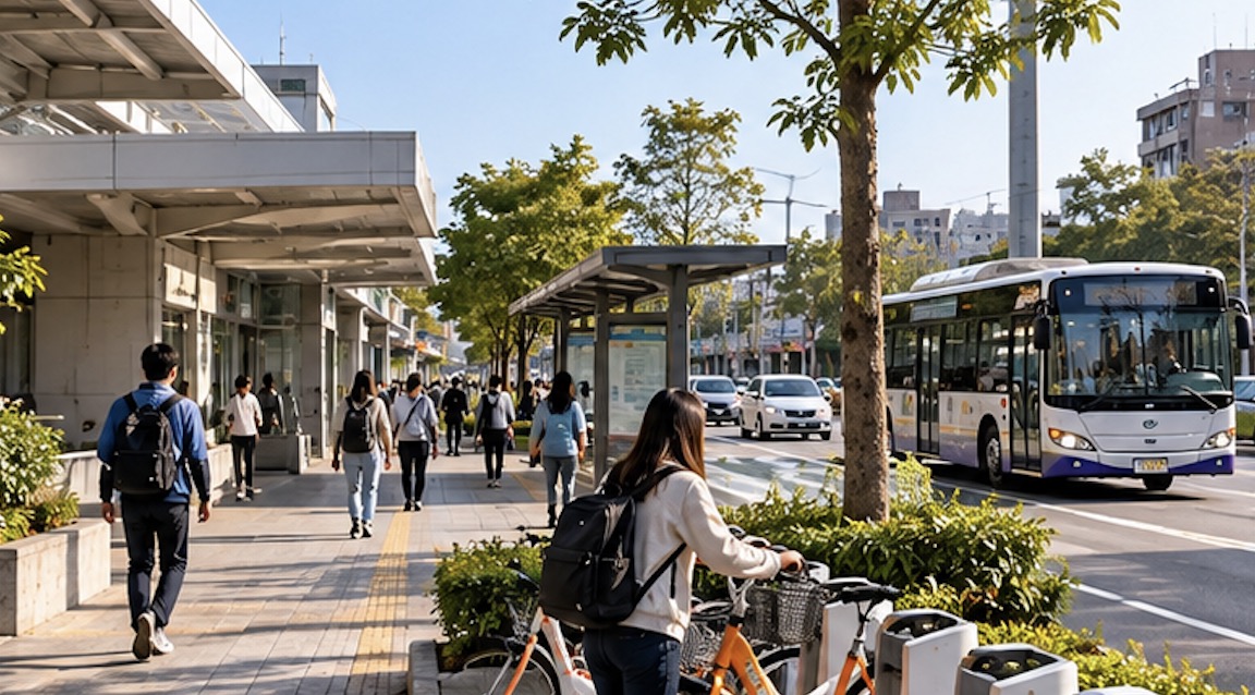 平鎮車站轉成可透過桃小巴、Youbike